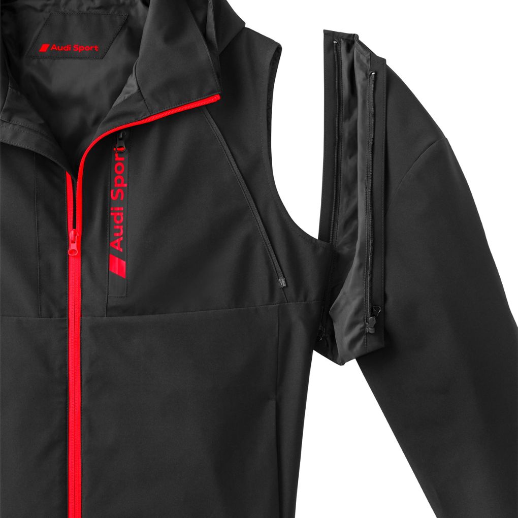 Audi Sport Herren Zipoff Jacke, Schwarz