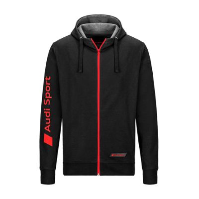 Audi Sport Herren Sweatjacke, Schwarz