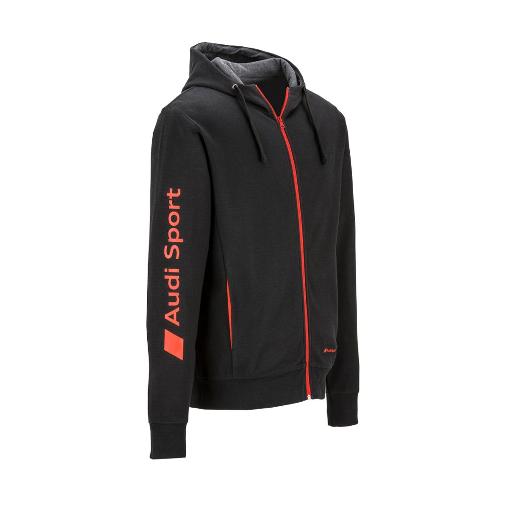 Audi Sport Herren Sweatjacke, Schwarz