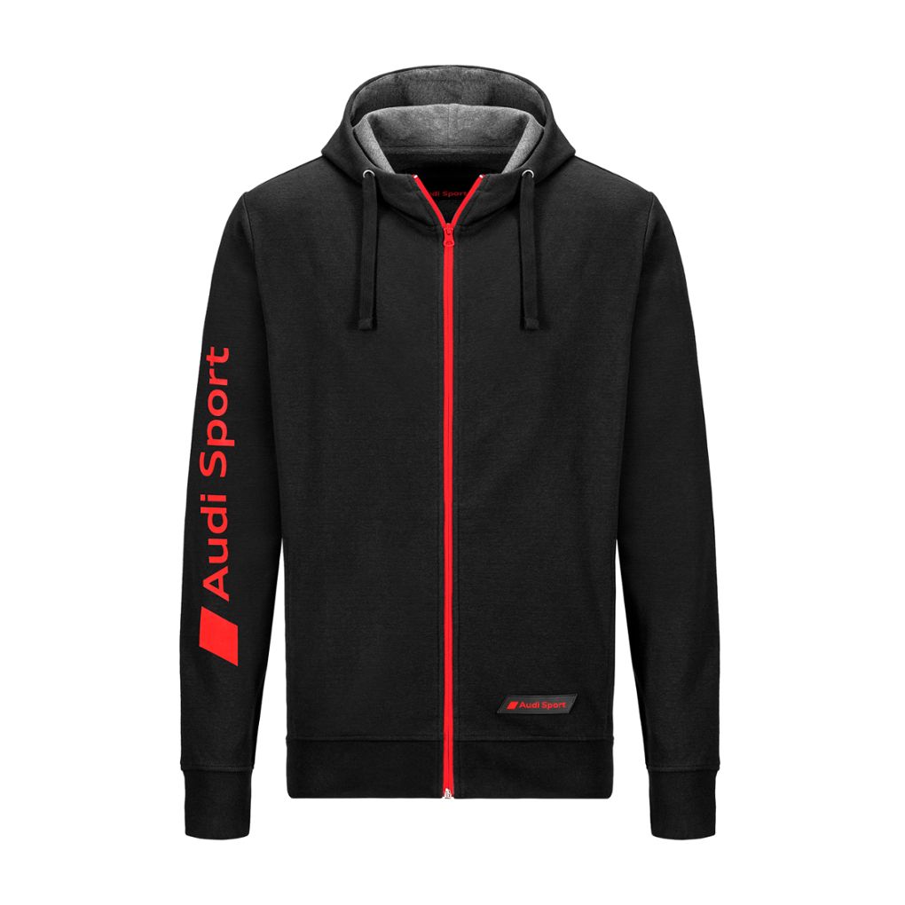 Audi Sport Herren Sweatjacke, Schwarz