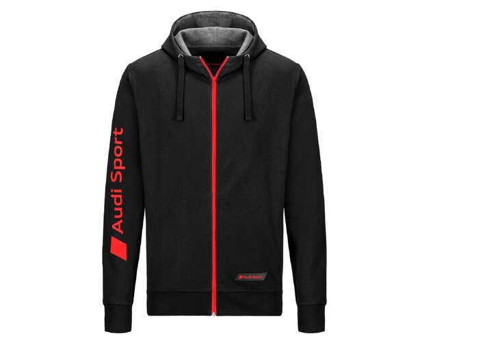 Audi Sport Herren Sweatjacke, Schwarz