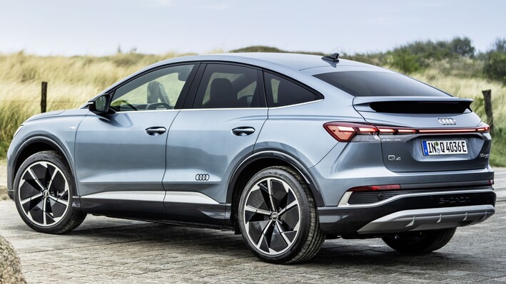 Audi Dekorfolien "Audi Ringe", brillantschwarz glänzend für Q4 e-tron F4B|F4N