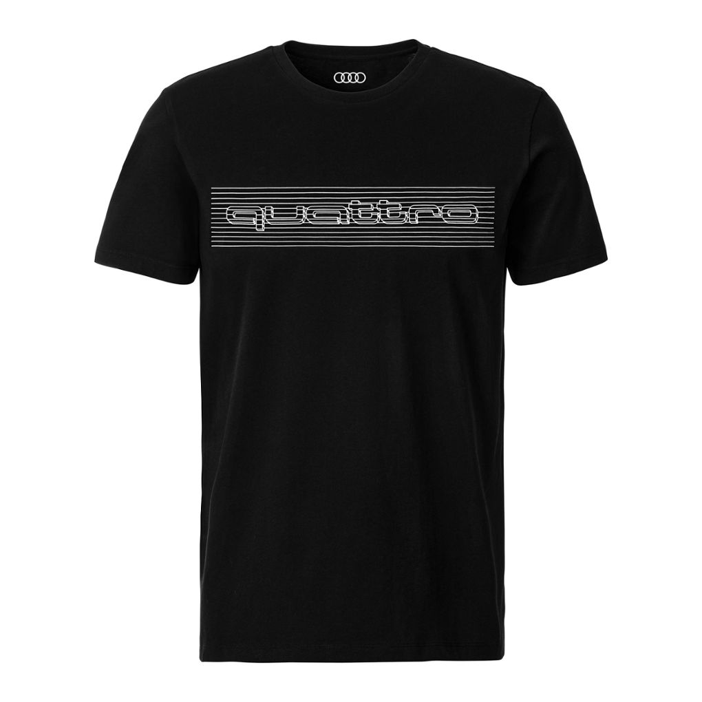 Audi quattro T-Shirt, Herren, schwarz