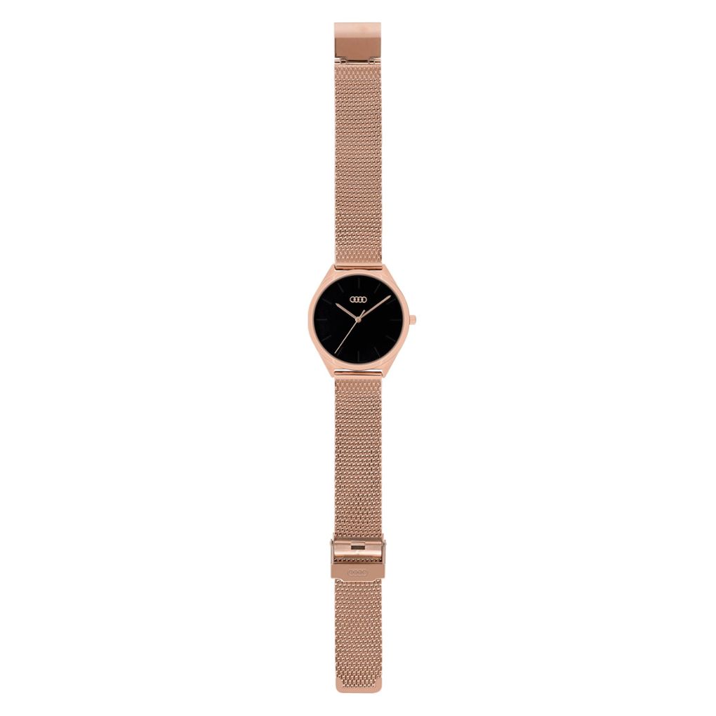 Audi Uhr, Damen, roségold/schwarz