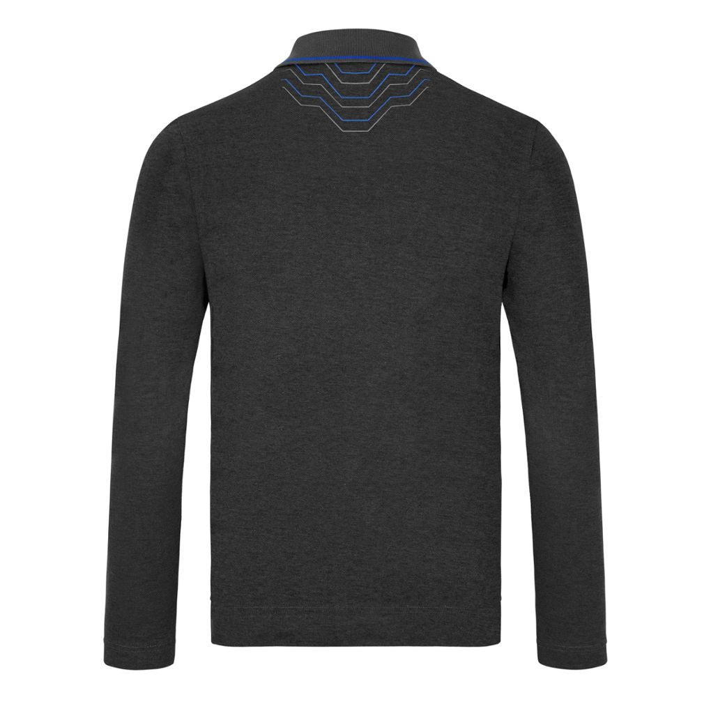 Audi Poloshirt Langarm Kaskade, Herren, grau