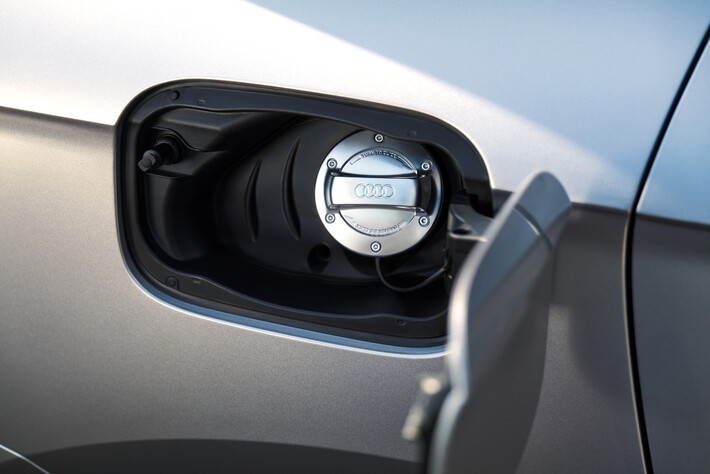 Audi Tankdeckel in Aluminiumoptik