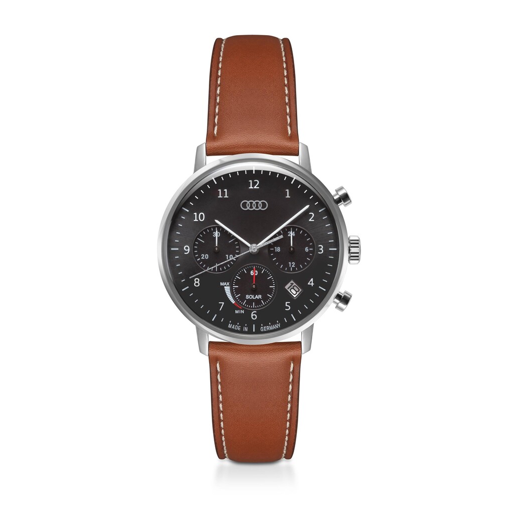Audi Sport Chronograph Carbon, Herren, silber/schwarz