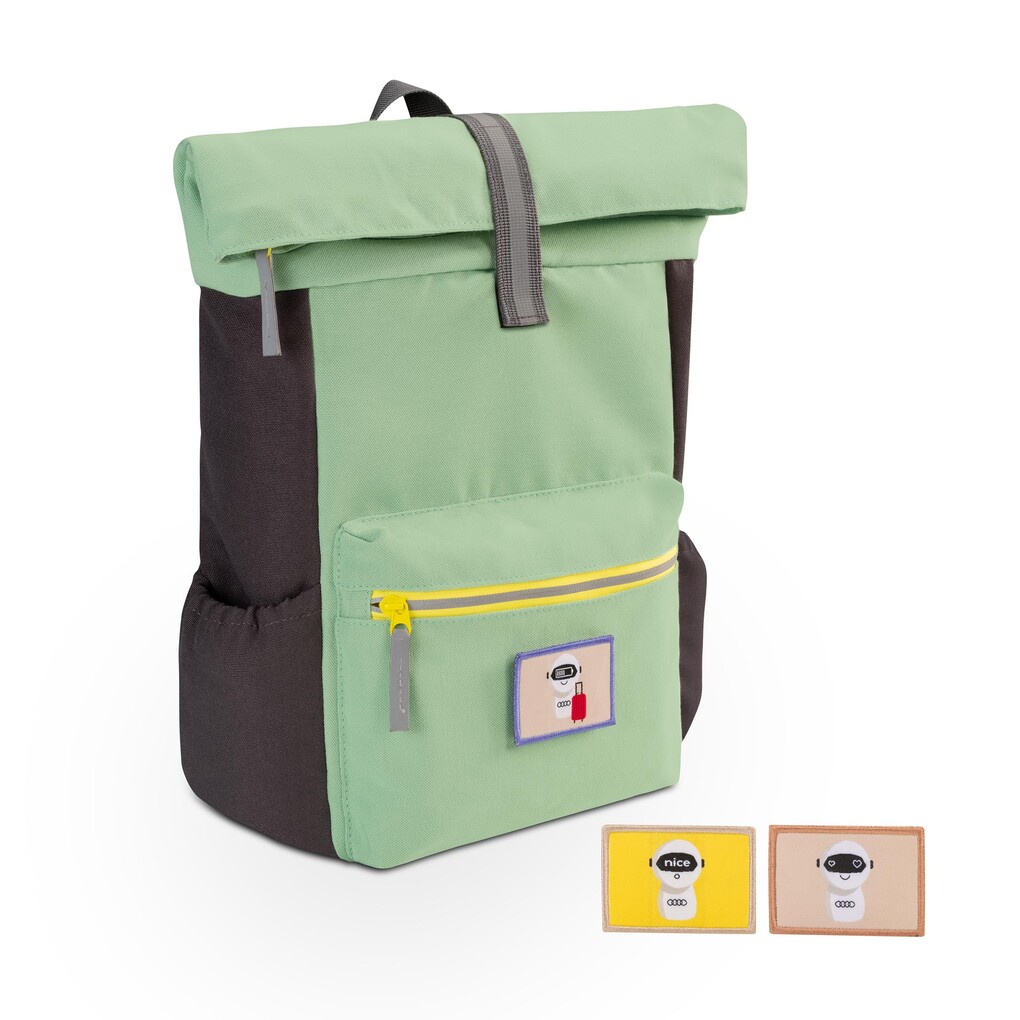 Audi Rucksack ADUI, Kinder, grün/grau