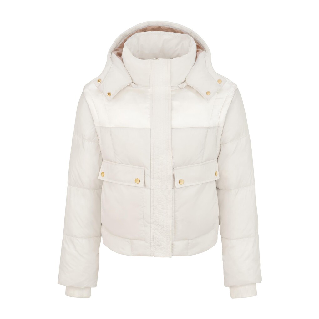 Audi Pufferjacke 4 in 1, Damen, creme, Größe: S