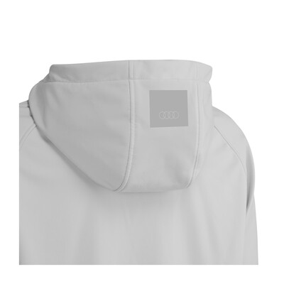 Audi Softshellhoodie, Unisex, hellgrau