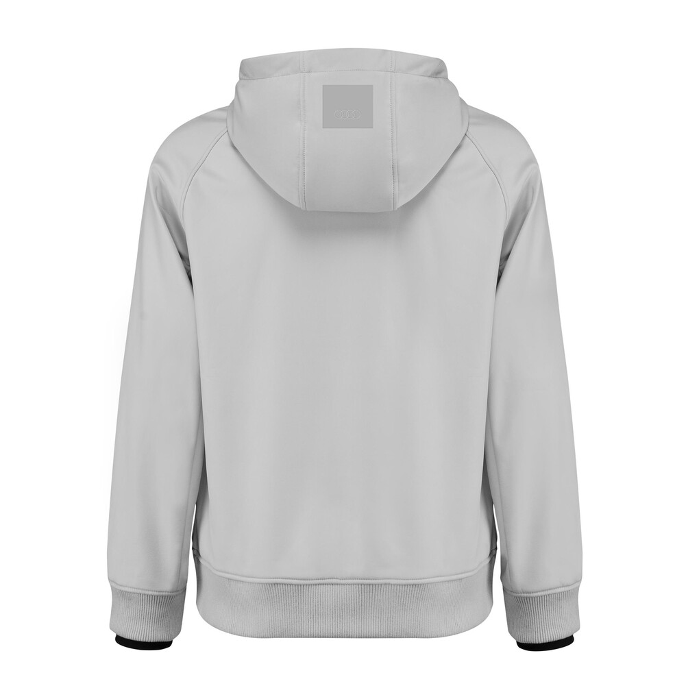 Audi Softshellhoodie, Unisex, hellgrau