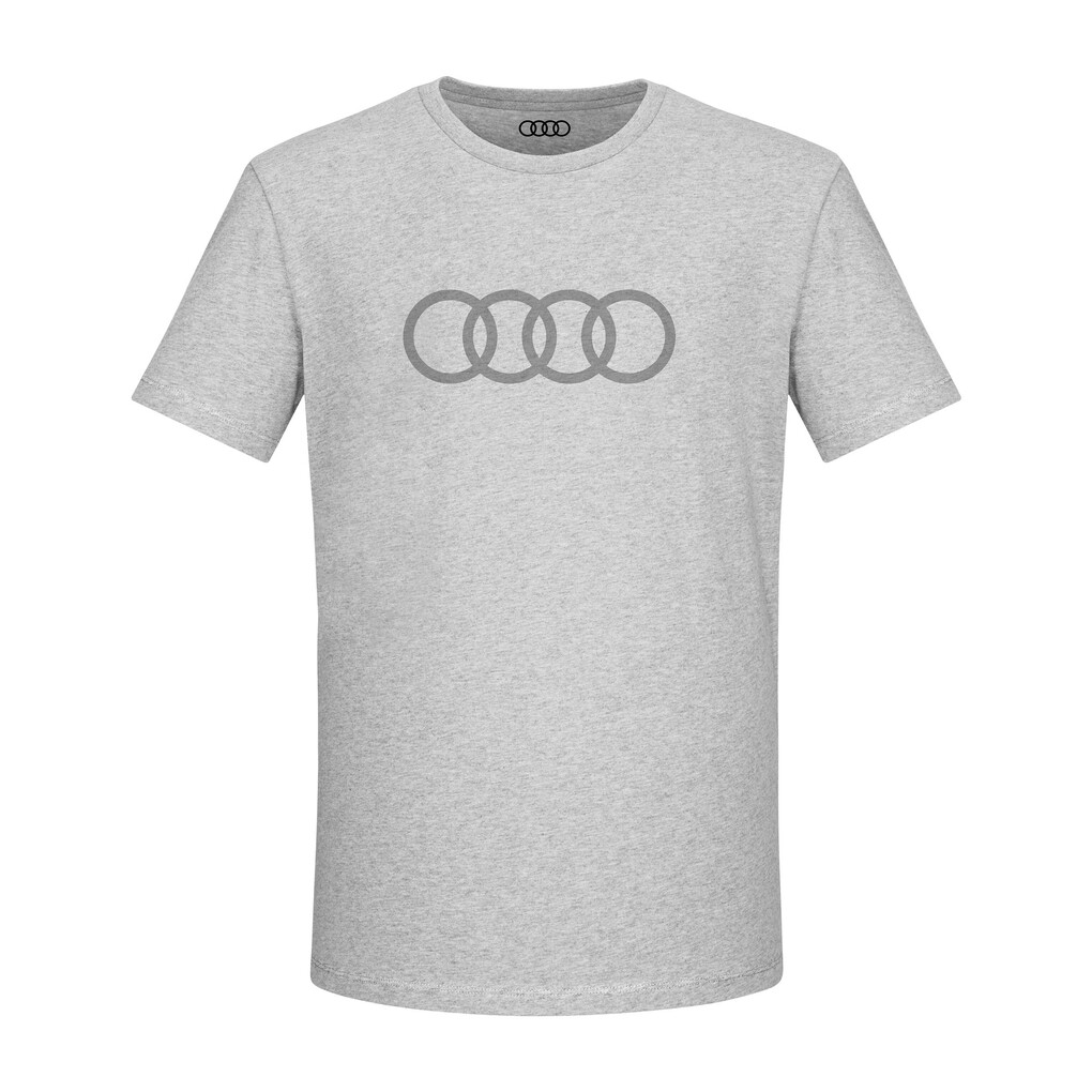Audi T-Shirt Ringe, Herren, grau