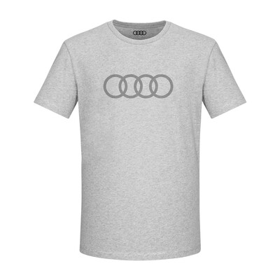 Audi T-Shirt Ringe, Herren, grau