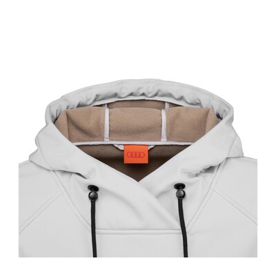 Audi Softshellhoodie, Unisex, hellgrau