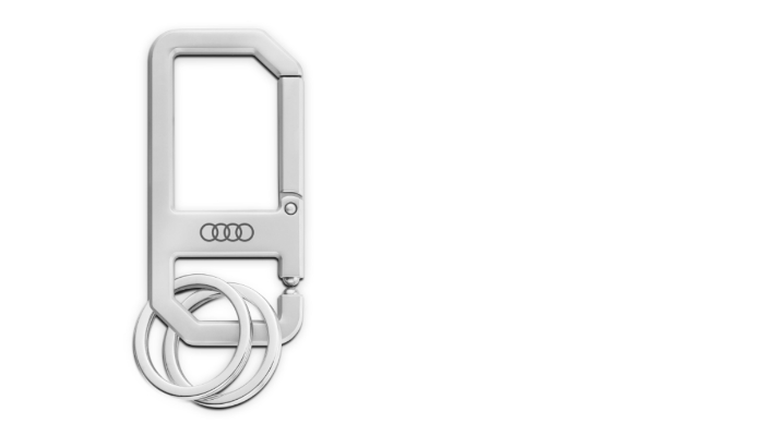 Audi Schlüsselanhänger Karabiner, silber