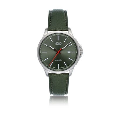 Audi Automatikuhr, silber/graugrün