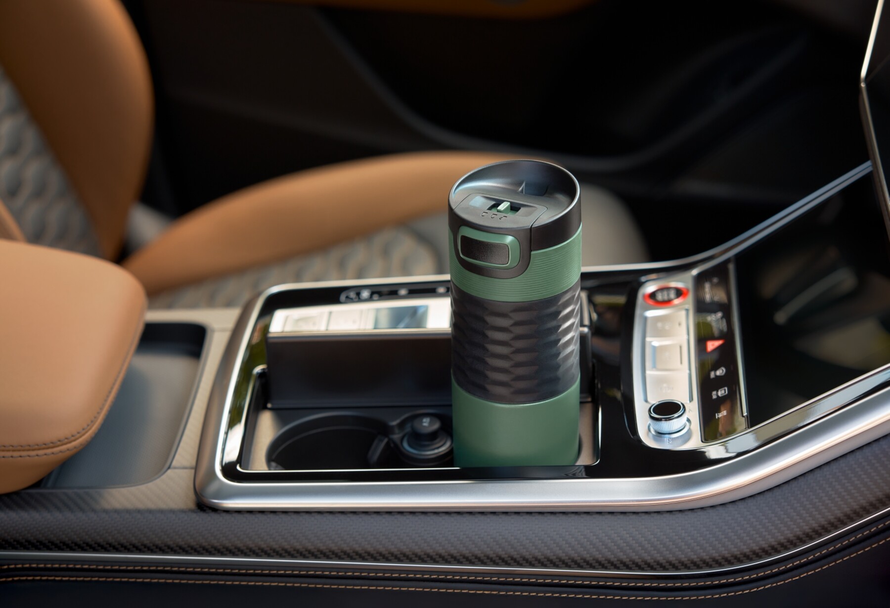 Audi Isolierbecher, Edelstahl, grün