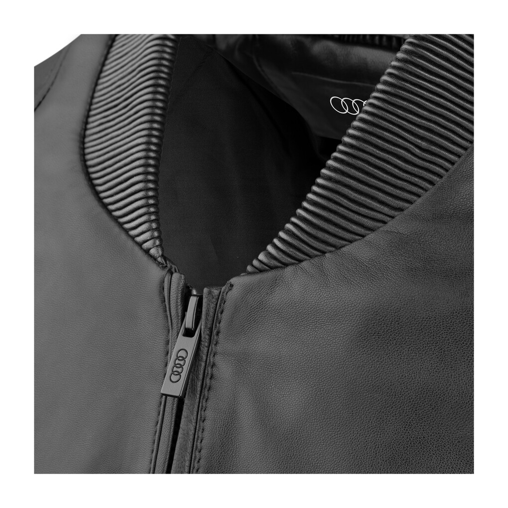 Audi Lederjacke, Herren, schwarz