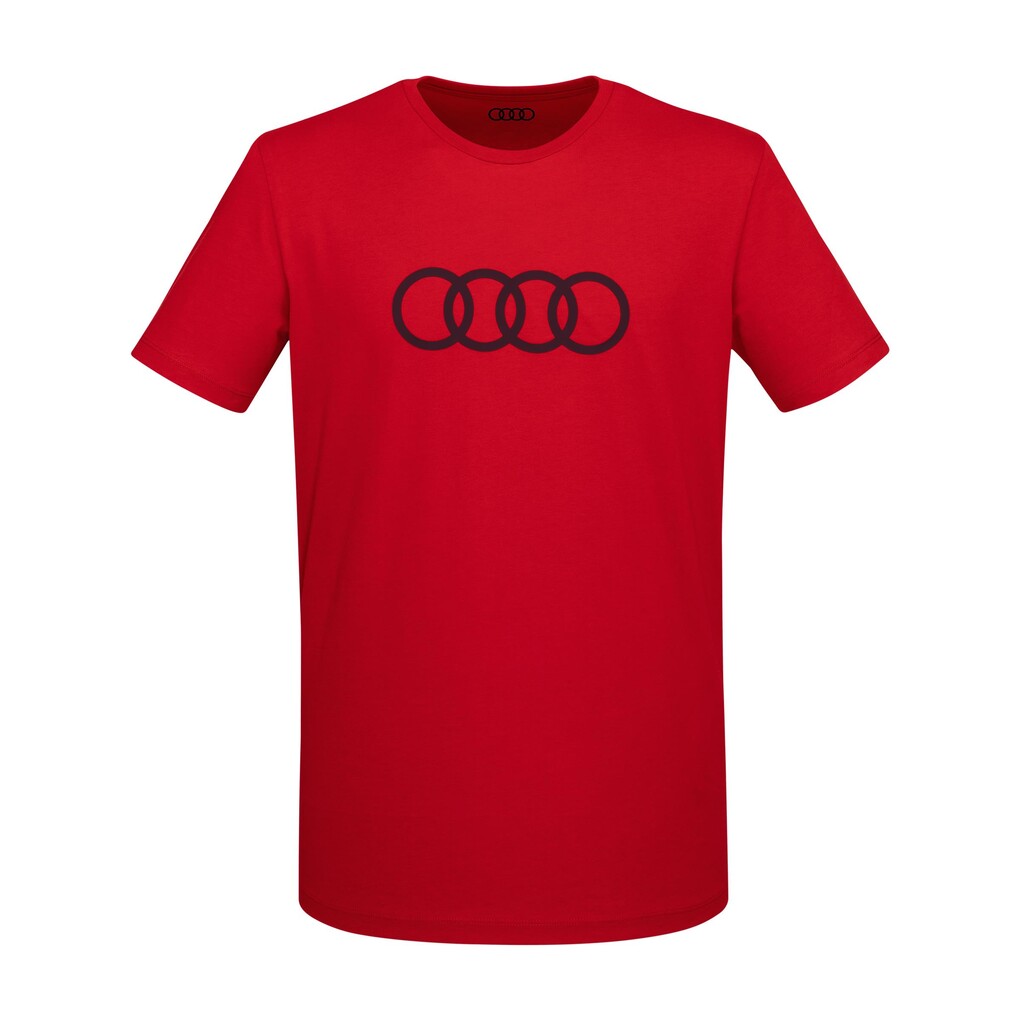 Audi T-Shirt Ringe, Herren, rot