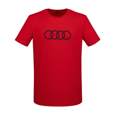 Audi T-Shirt Ringe, Herren, rot