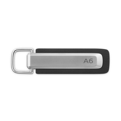Audi Schlüsselanhänger A6, silber/schwarz