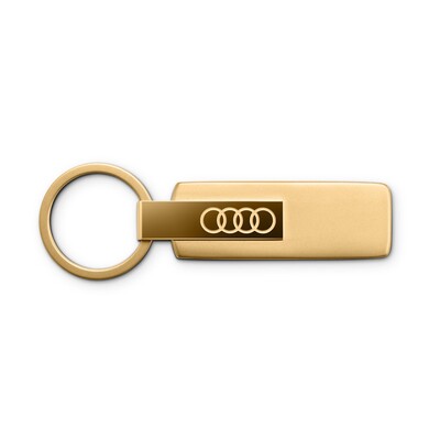 Audi Schlüsselanhänger Edelstahl, gold