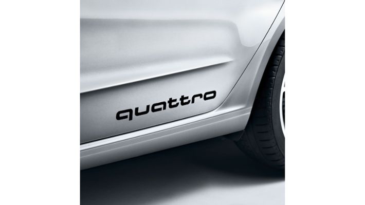 Audi Dekorfolien "quattro", brillantschwarz